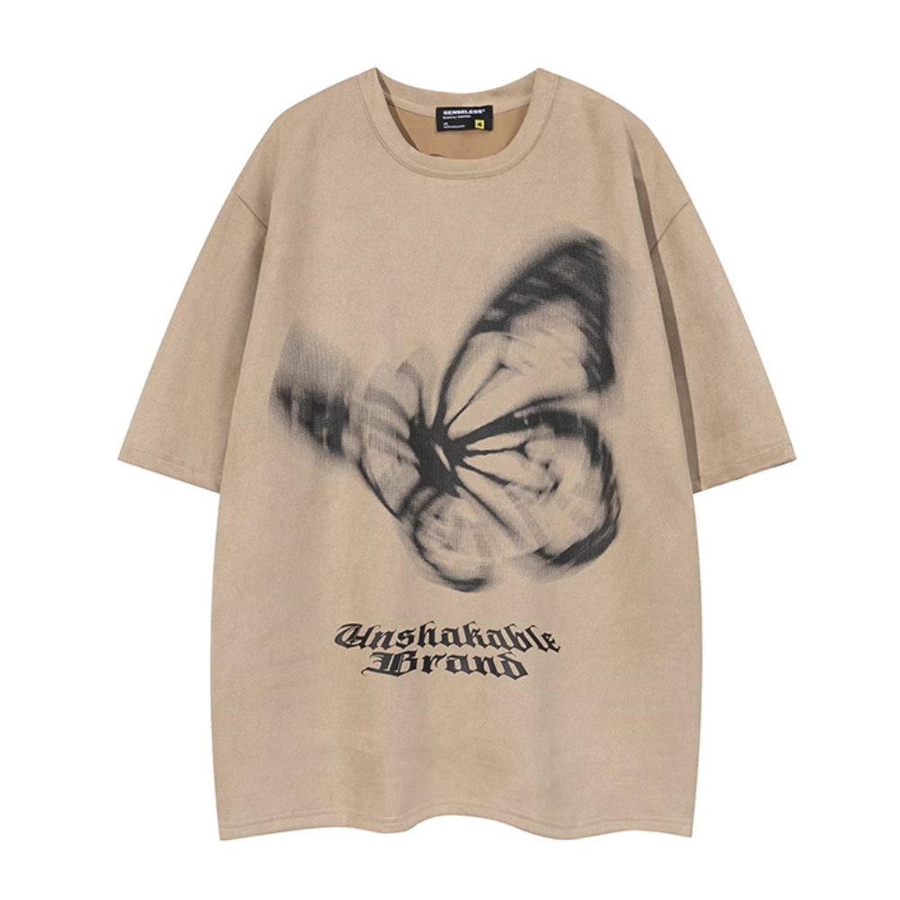 American Vertigo Butterfly Suede T-Shirt