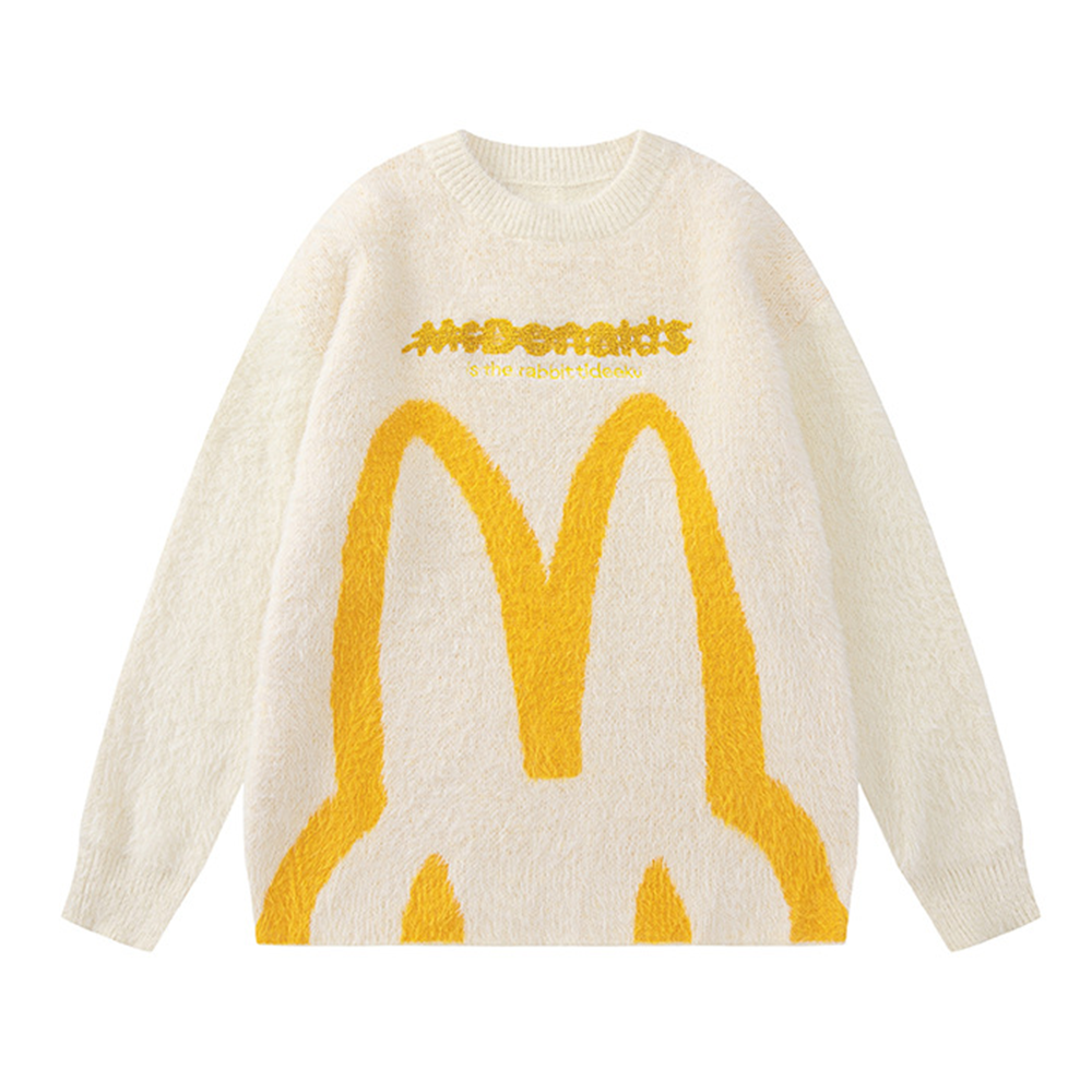 Retro Contrast Color M Sweater