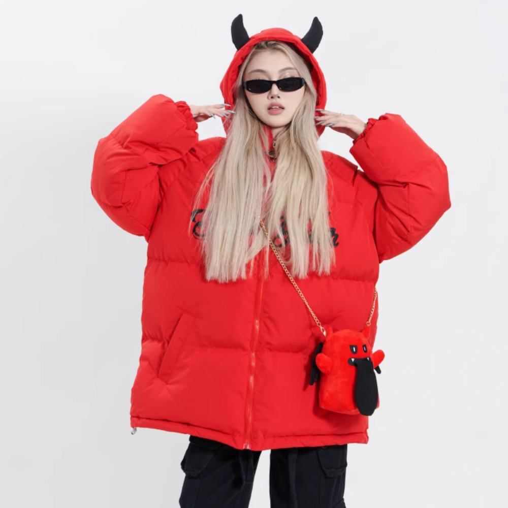 Little Devil Sticking Out Tongue Doll Coat