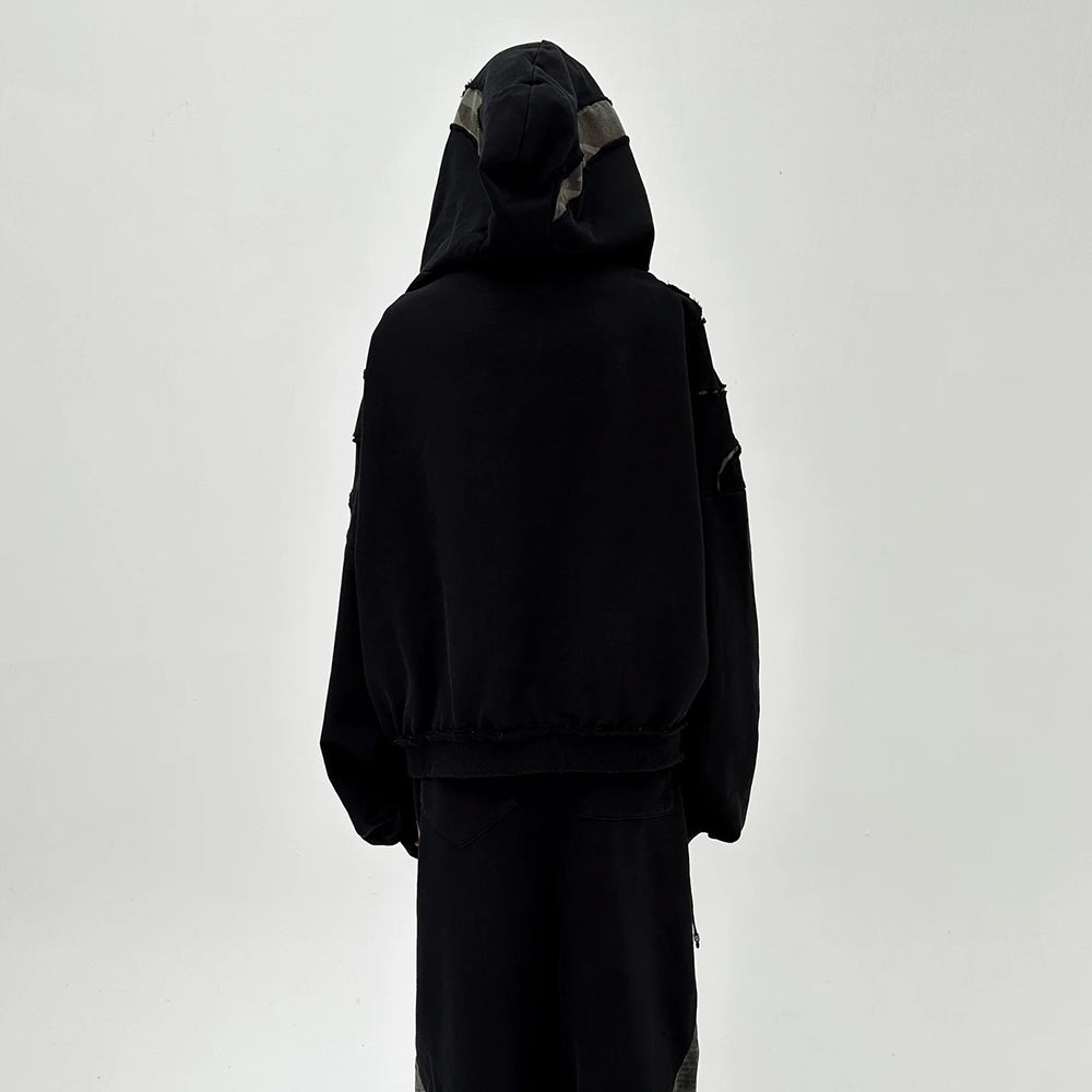 AokLok Dark Heavy Industry Splicing Hoodie