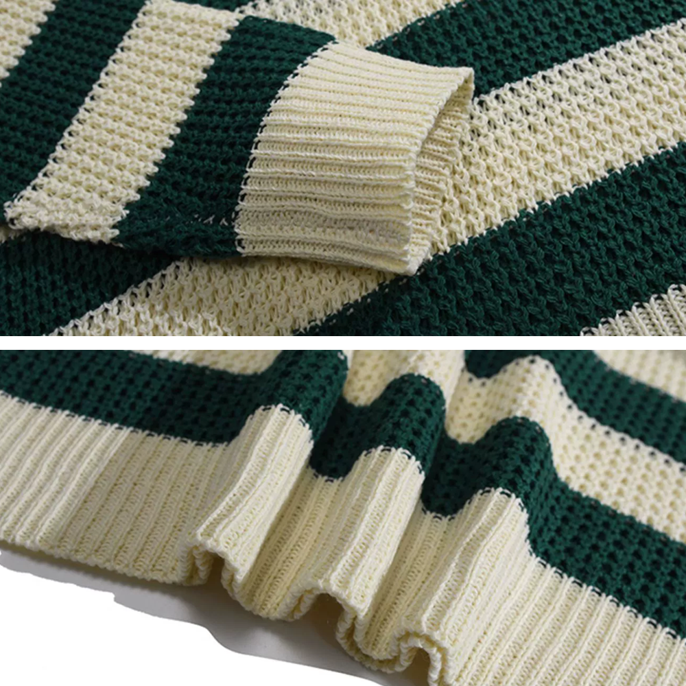 American Striped Polo Sweater