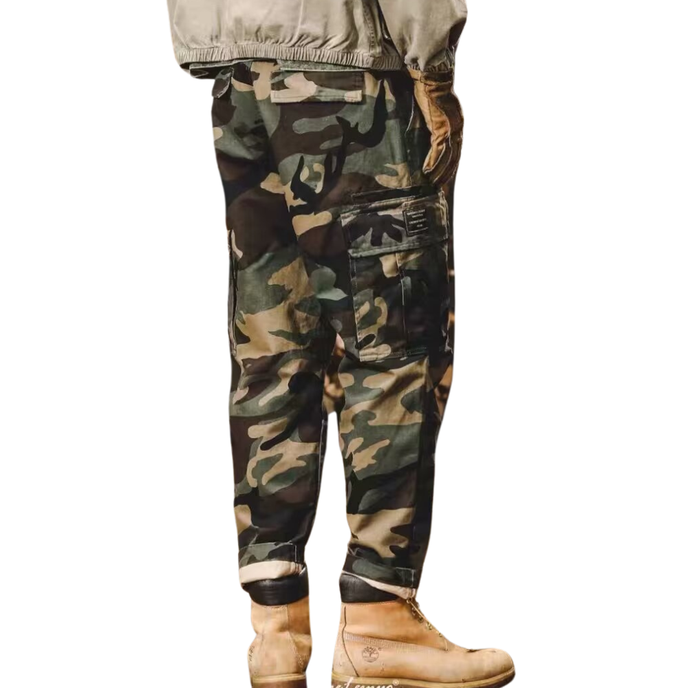 New Trendy Brand Loose Straight Camouflage Cargo Pants