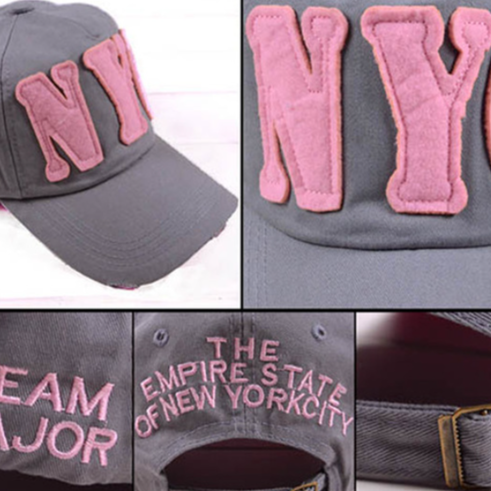 Distressed Street Baseball Cap With Embroidered Letters