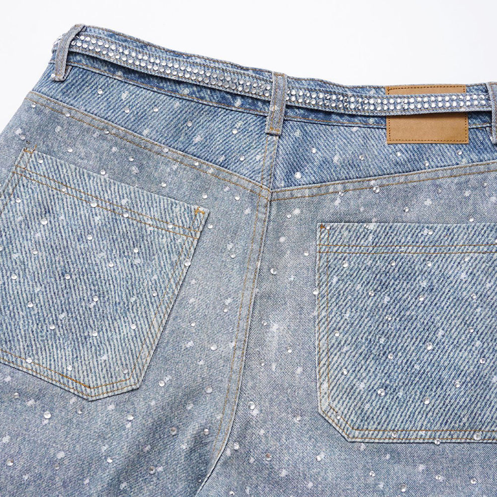 LoopStone Rhinestone Baggy Jeans
