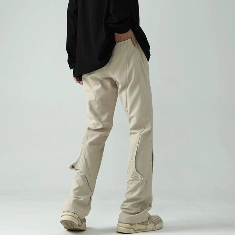 American Design Patchwork Button Cargo Pants