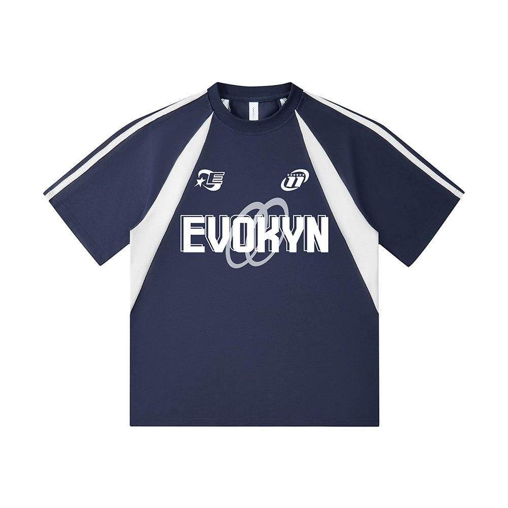 Evokyn Black Mesh Panel Jersey T-Shirt