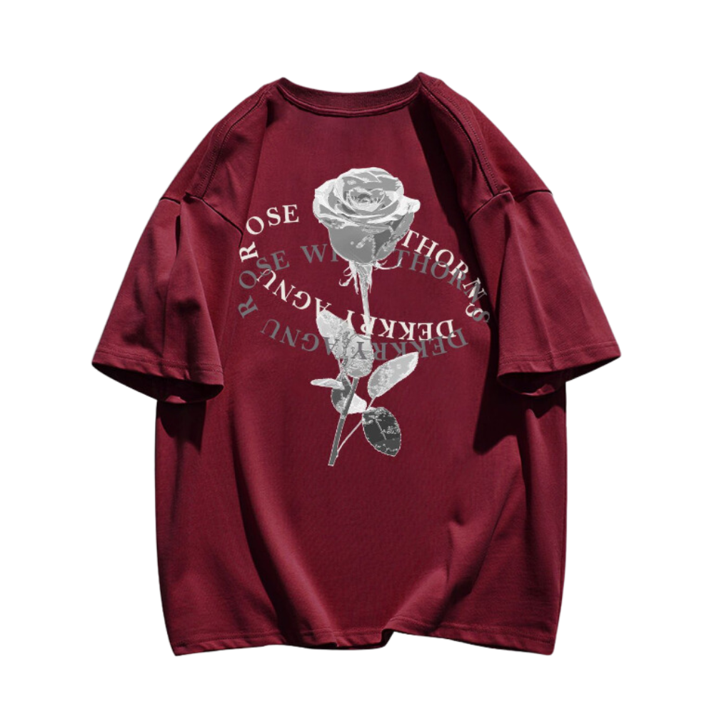 Simple Loose Rose T-Shirt