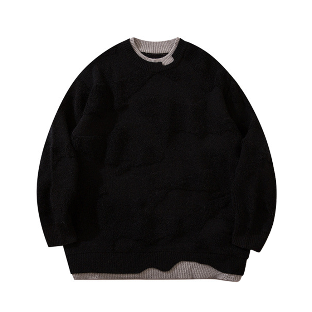 Soft Dolphin Base Flower Sweater