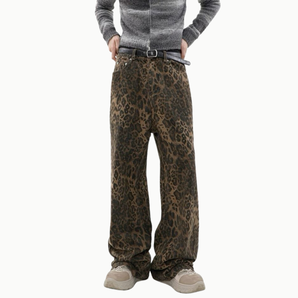 American High Street Leopard Jeans
