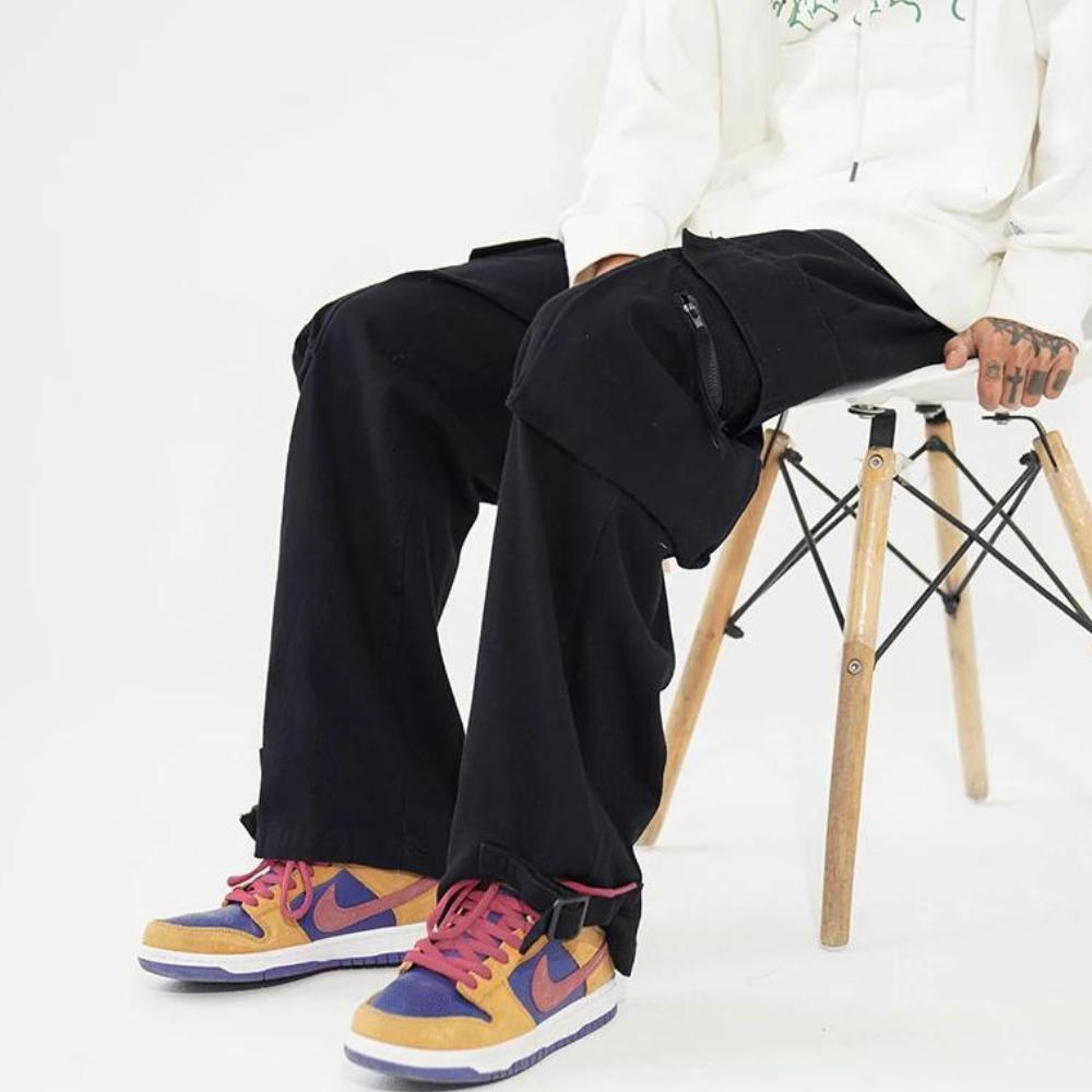 High Street Hip Hop Pocket Zip Cargo Pants