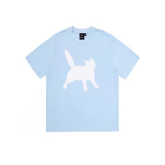 Street Philanthropist Cat Style Cat Print Short Sleeve Details