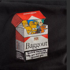 BAGGOUT Cartoon Cigarette Box T-Shirt Details