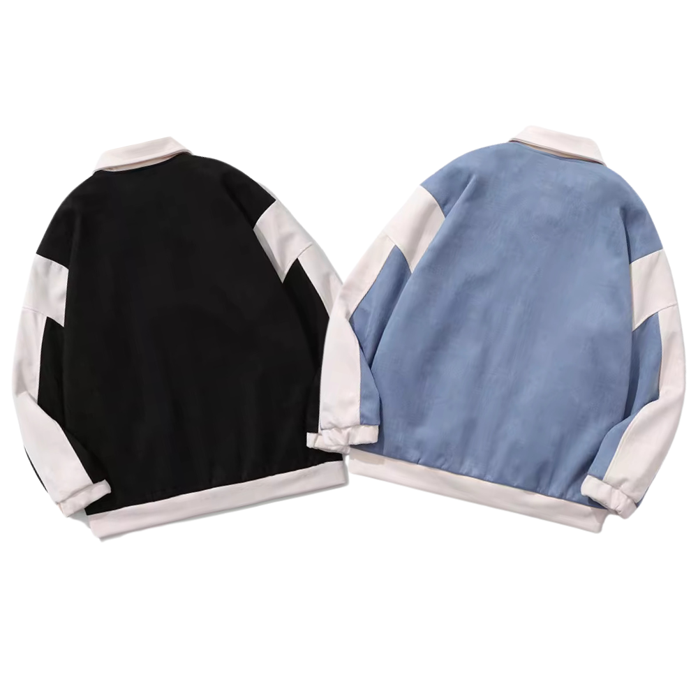 Casual Contrast Suede Jacket