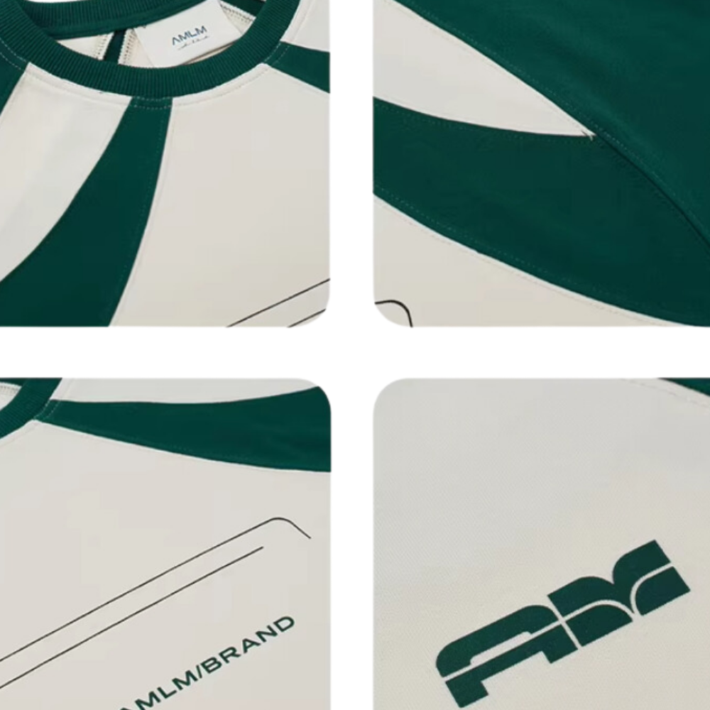 American Thin A Letter Printed Raglan T-shirt