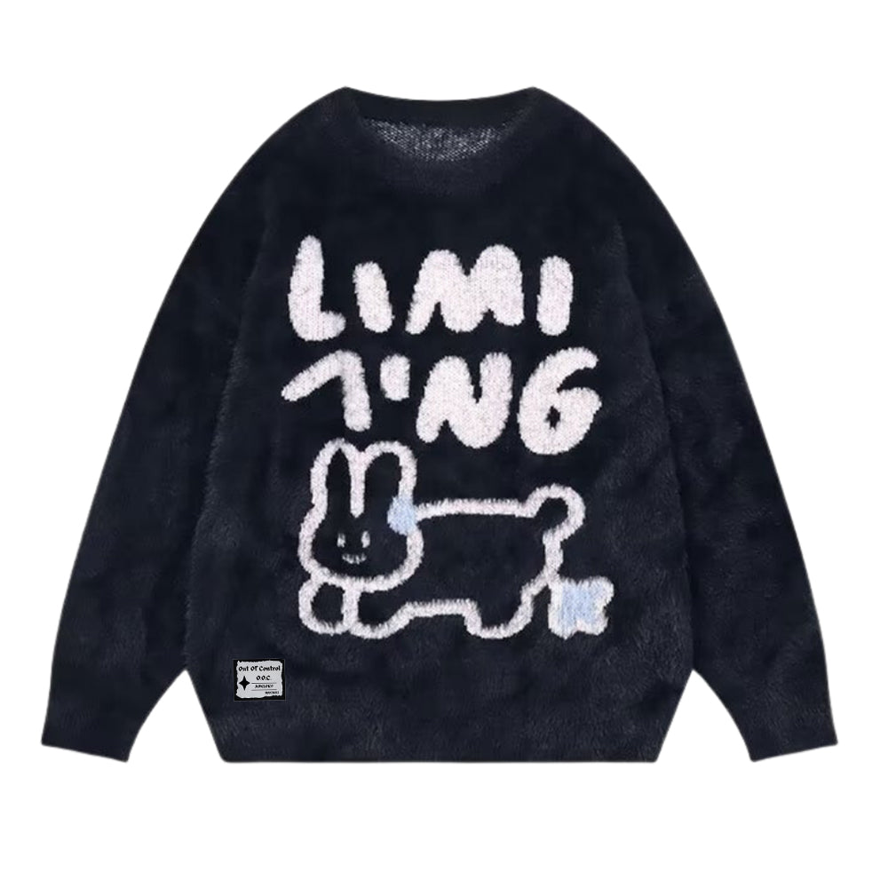 OOC' Cute Run Away Bunny Fleece Sweater