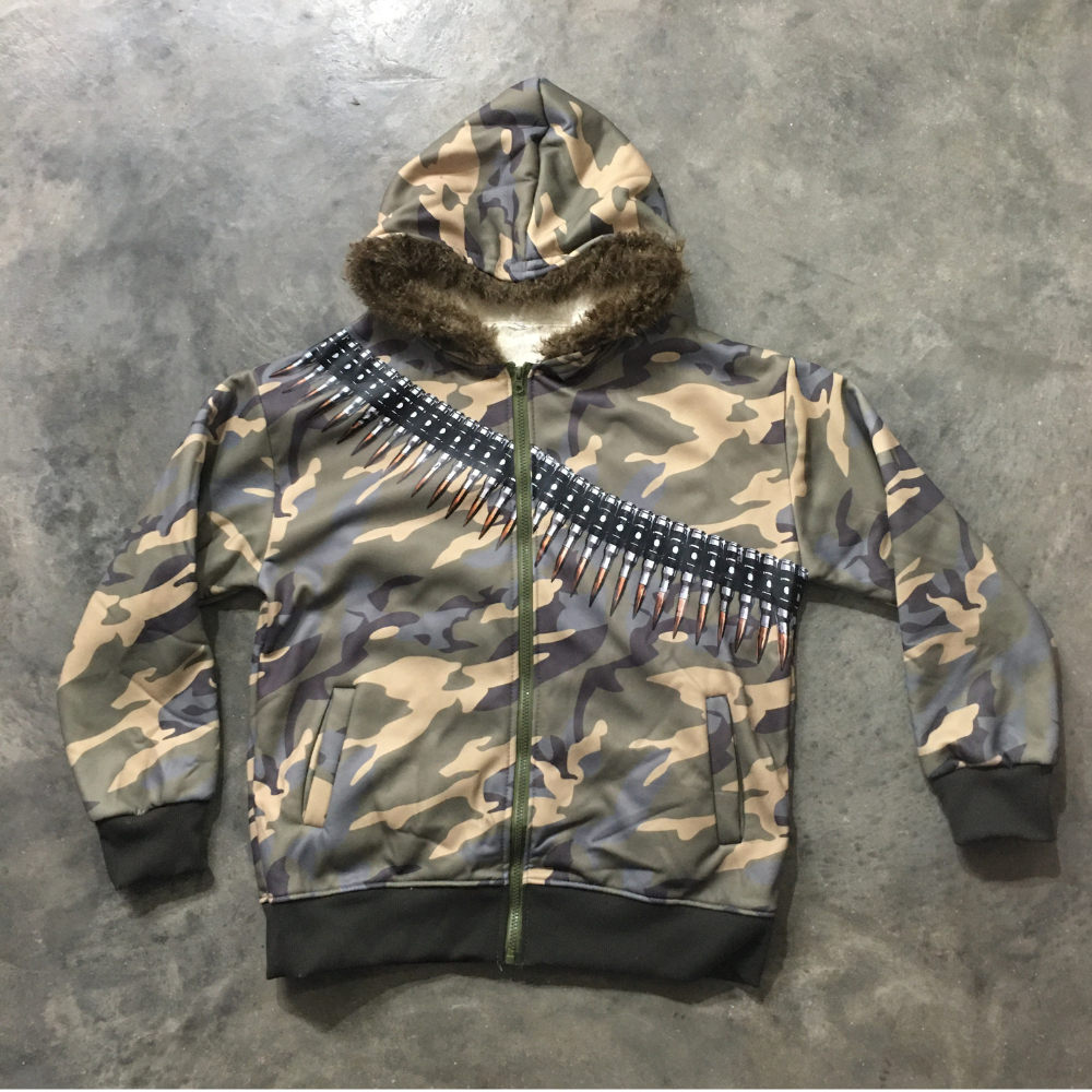 ART IN WAR Bulletproof Drip – Camo Warborn Hoodie