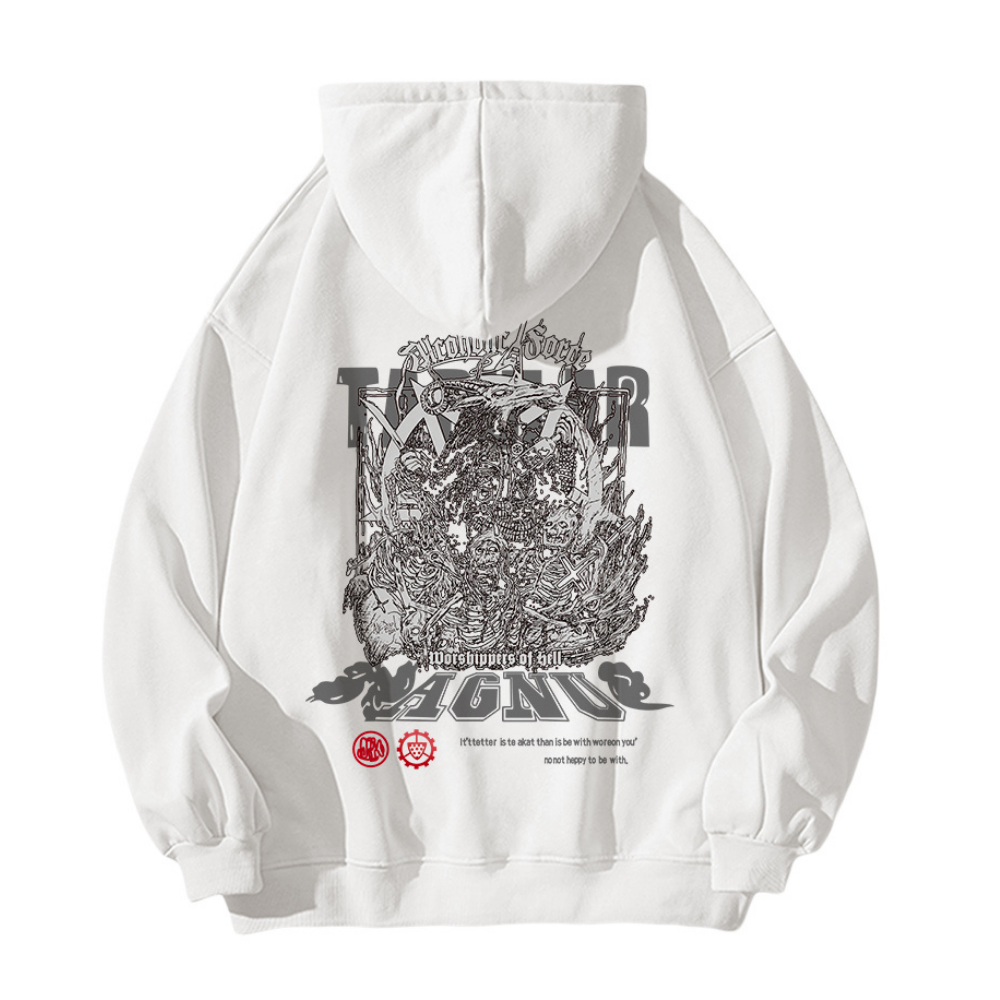 Hip Hop Skull Graphic Hoodie