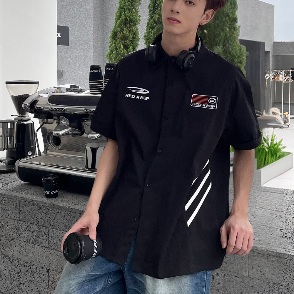 American Three-Stripe Embroidered Shirt