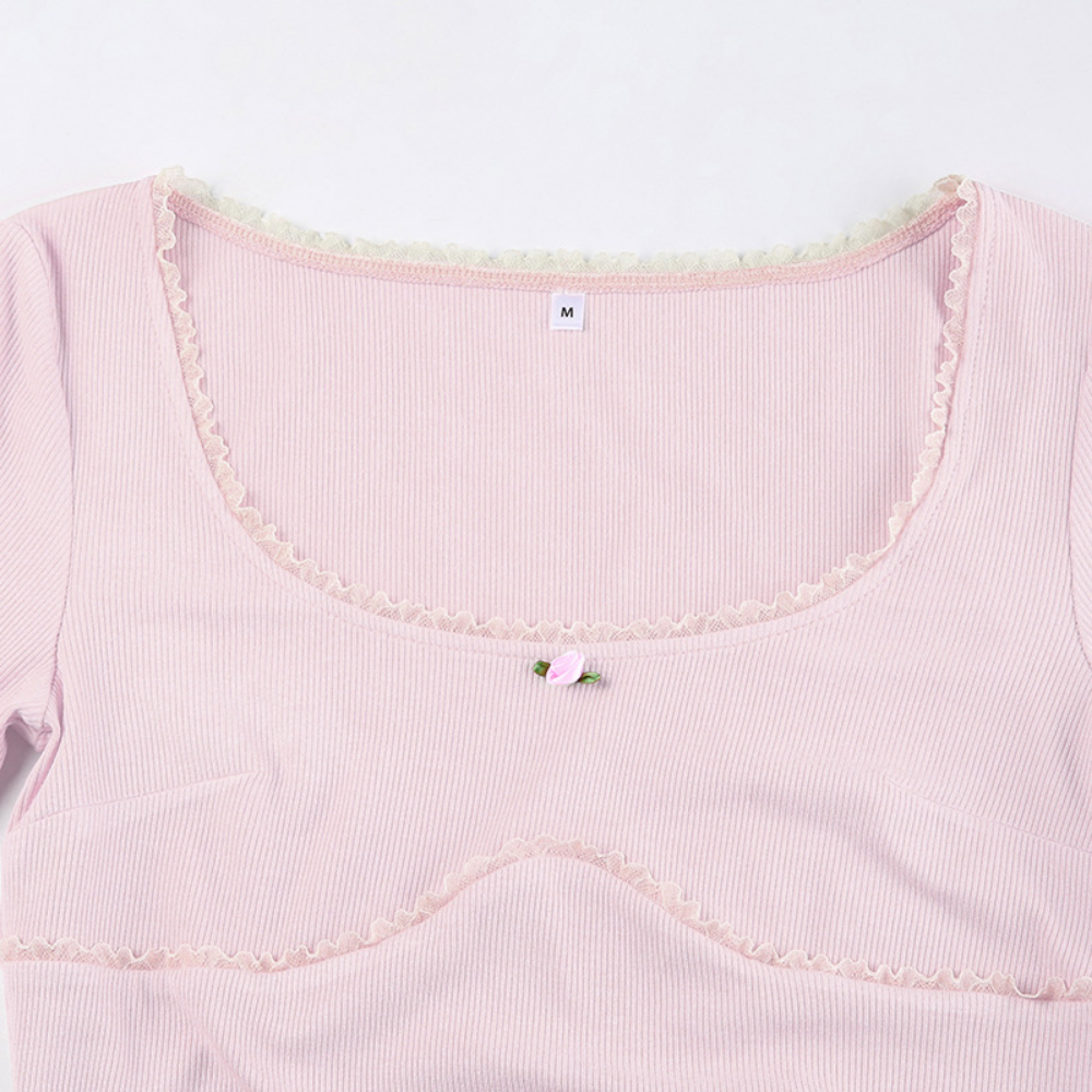 Women's American Solid Color Long Sleeve