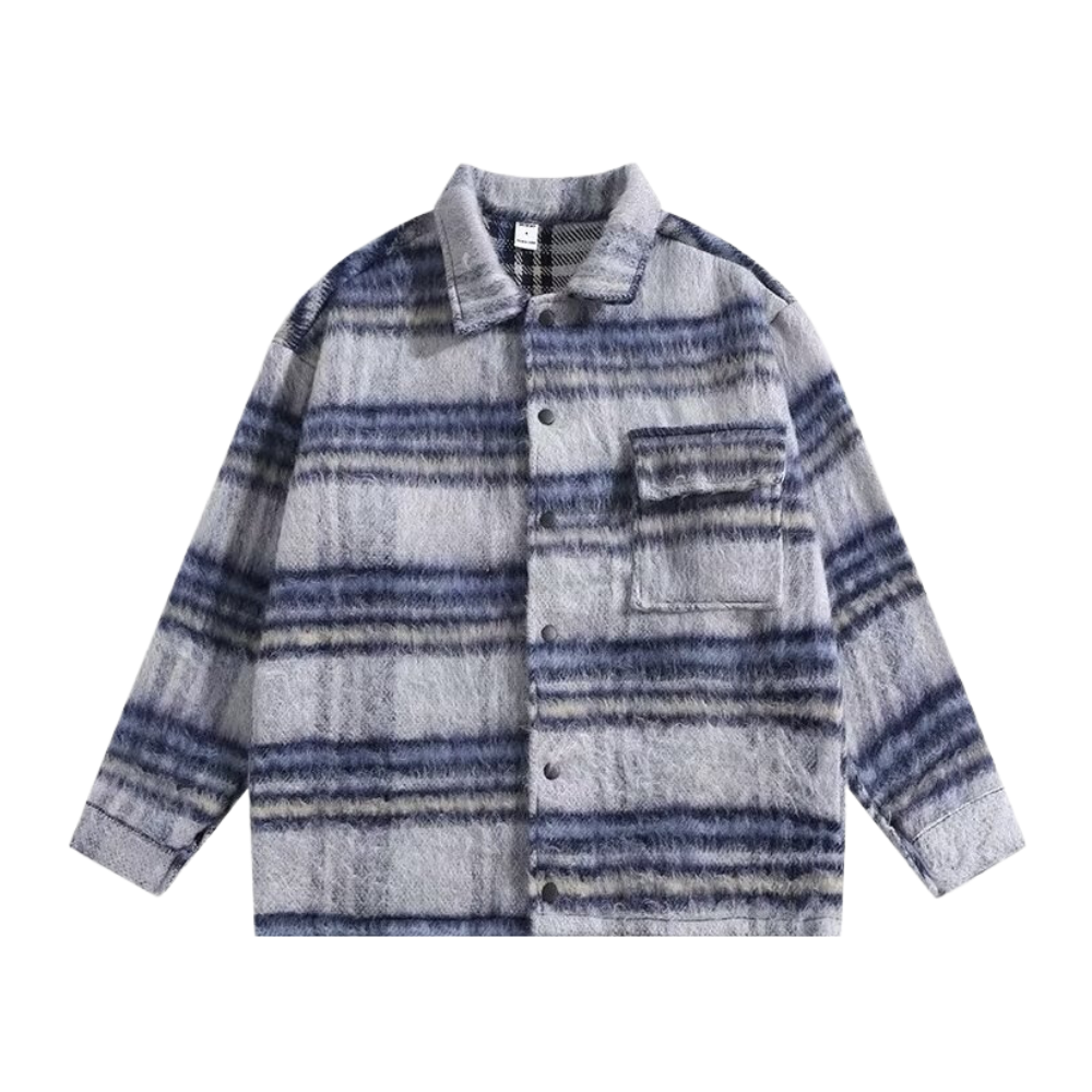 Classic Striped Woolen Jacket