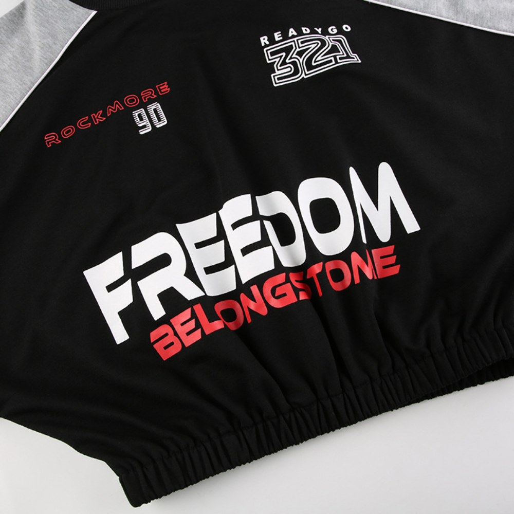 Women's Hot Girl Racing Cropped Sweatshirt