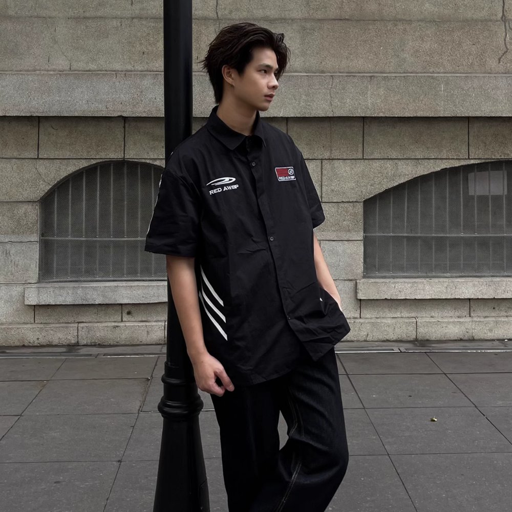 American Three-Stripe Embroidered Shirt
