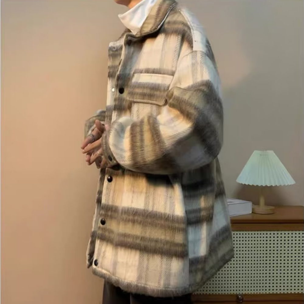 Classic Striped Woolen Jacket