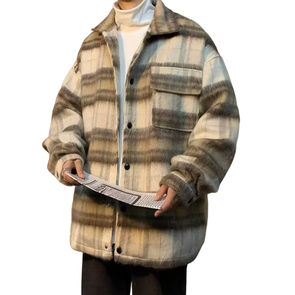 Classic Striped Woolen Jacket