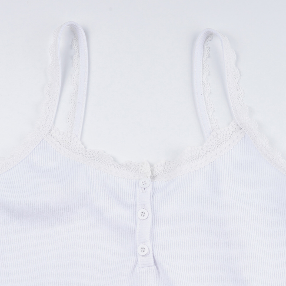 Women's Classic Solid Color Buttoned Cami Top