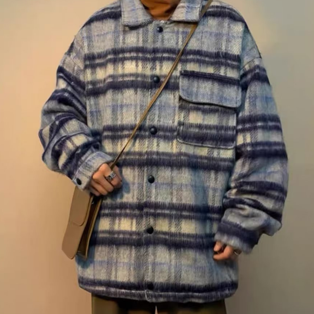 Classic Striped Woolen Jacket