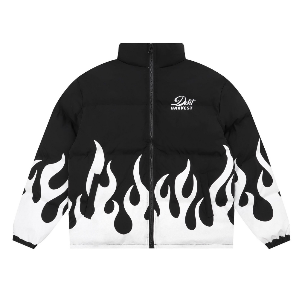 Hip Hop Flame Patch Coat