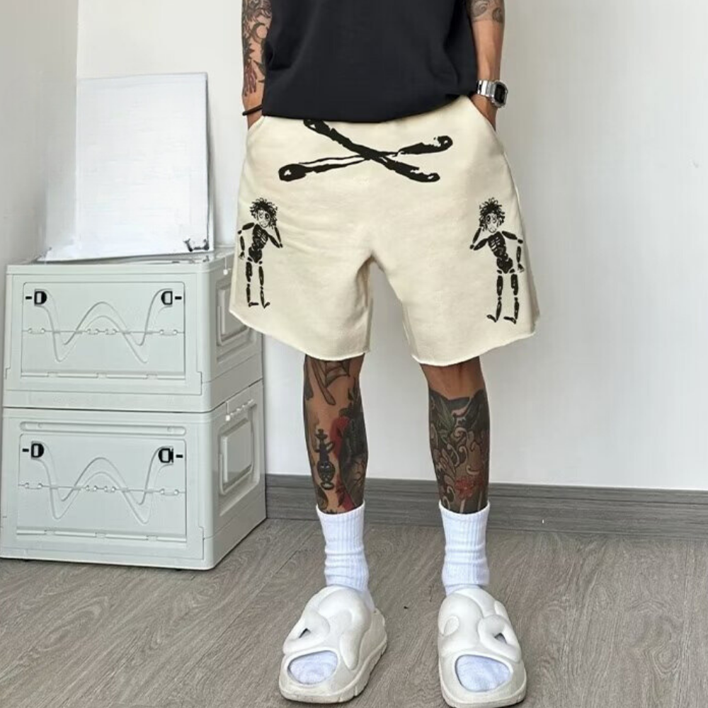 American Cross Skull Shorts