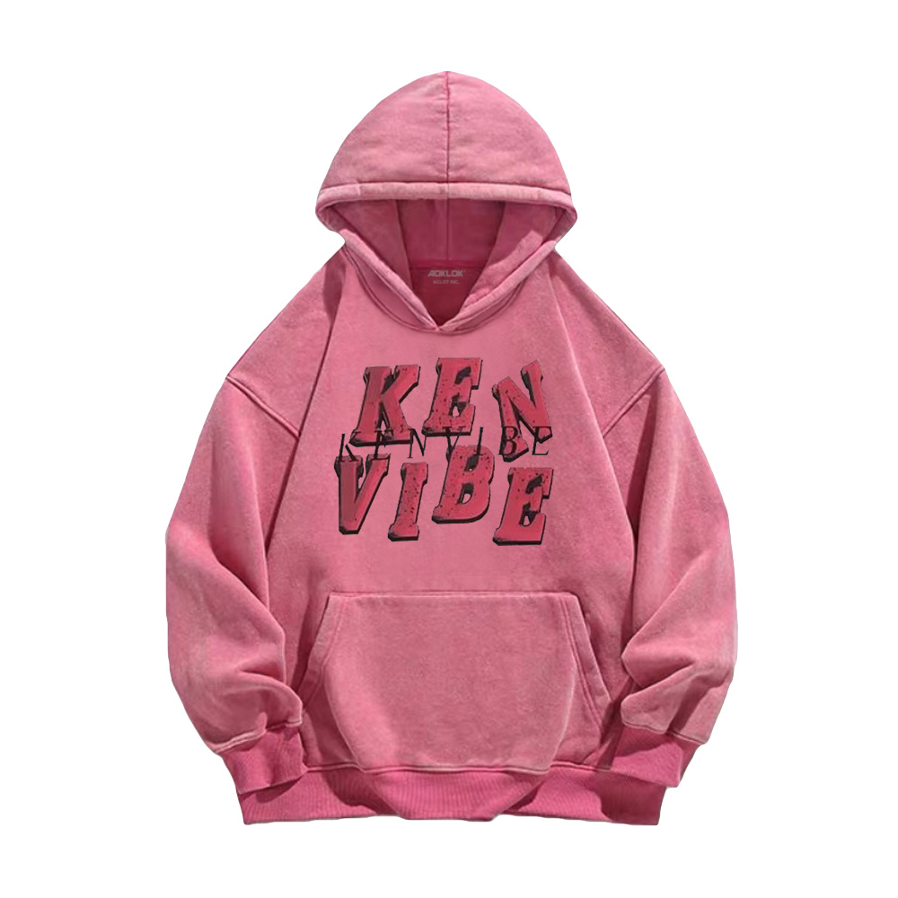 Retro letters K logo Washed Hoodie