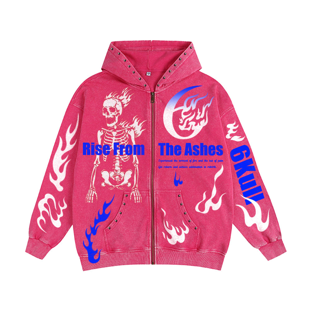 6Kull 'RFTA' Printed Tracksuit - Pink