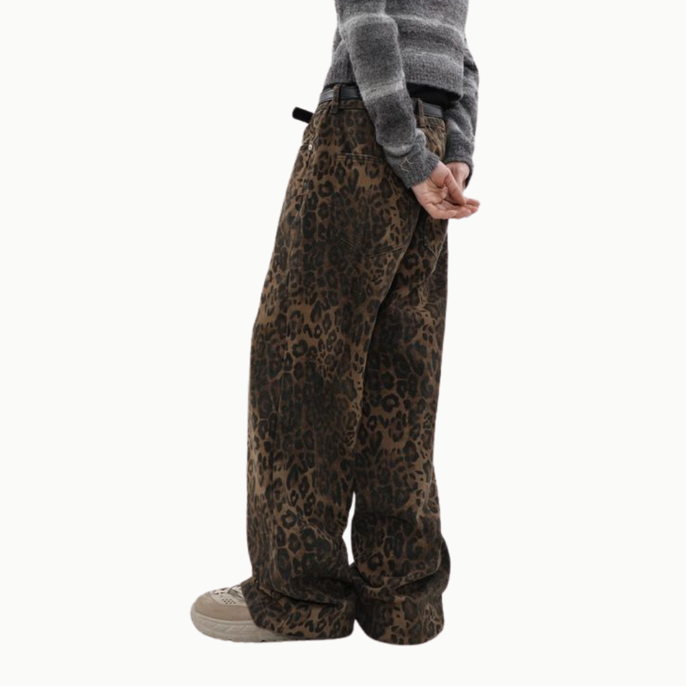 American High Street Leopard Jeans