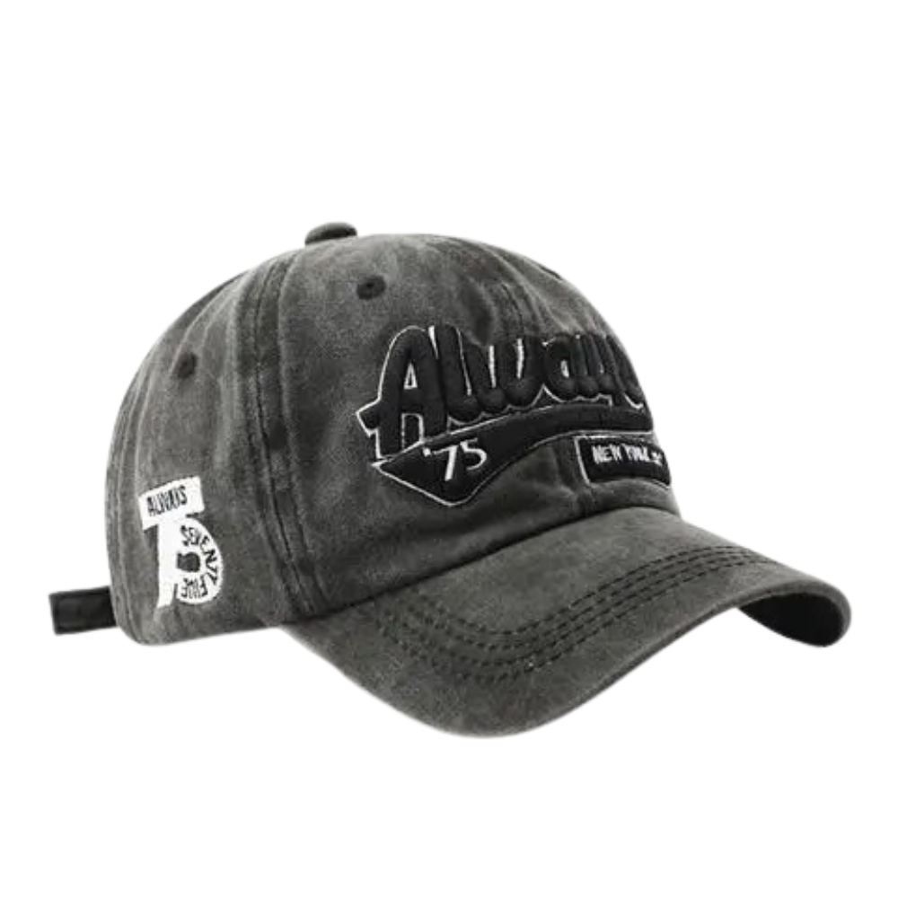 Street Washed Letter Embroidered Hat