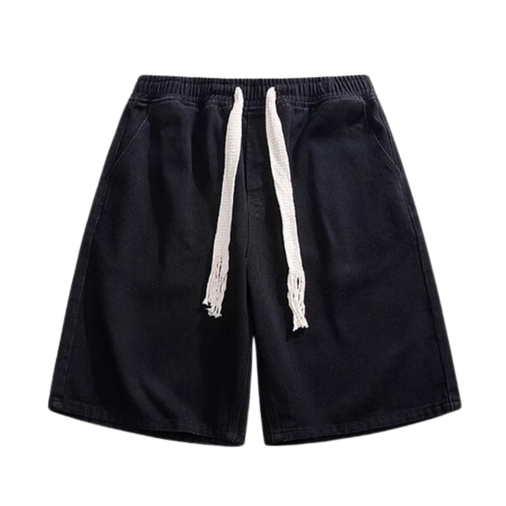 Retro Versatile Washed Denim Shorts