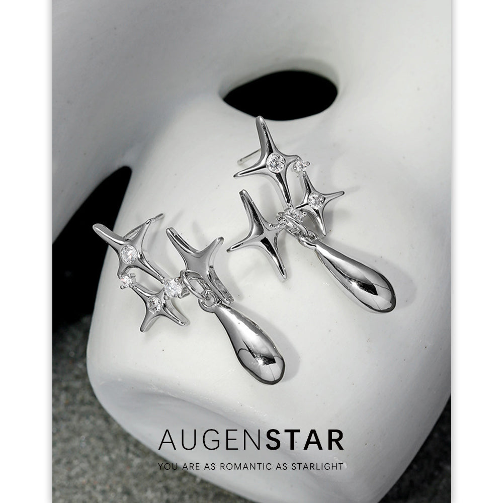 ASR | Four-pointed Star Drop Earrings