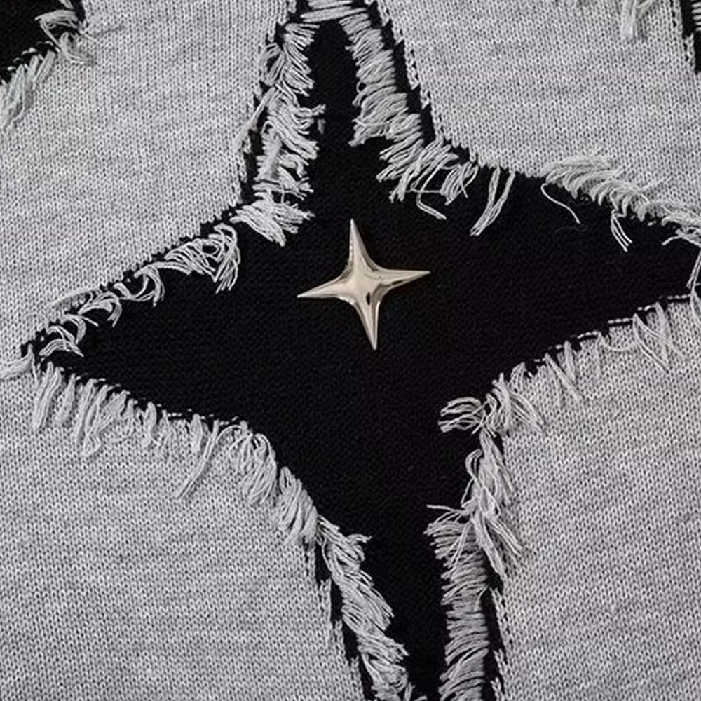 Retro Hole Cross Sweater