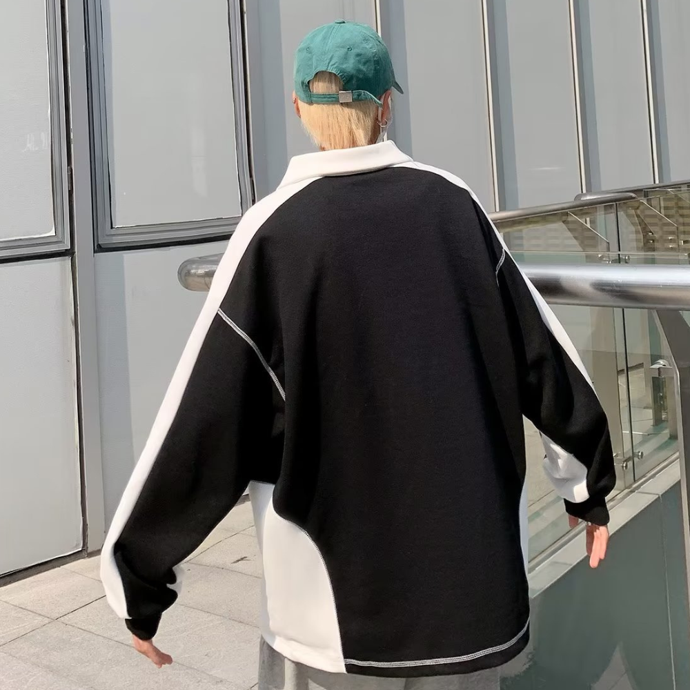 High Street Couple's Contrasting Sweatshirts