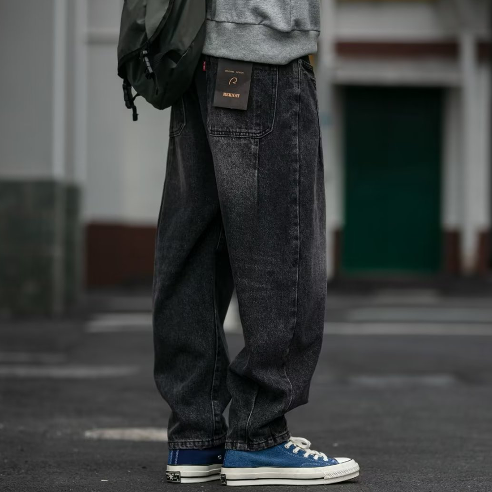 American Retro Multi-Fold Workwear Jeans