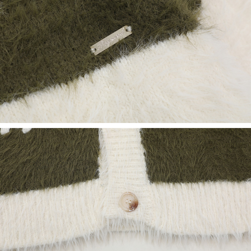 College Style Stripes With Contrasting Colors Cardigan Sweater