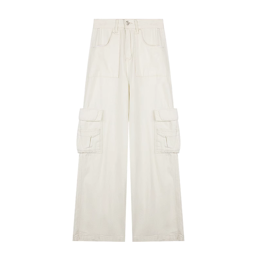 Women's Classic Slim Fit Solid Color Cargo Pants