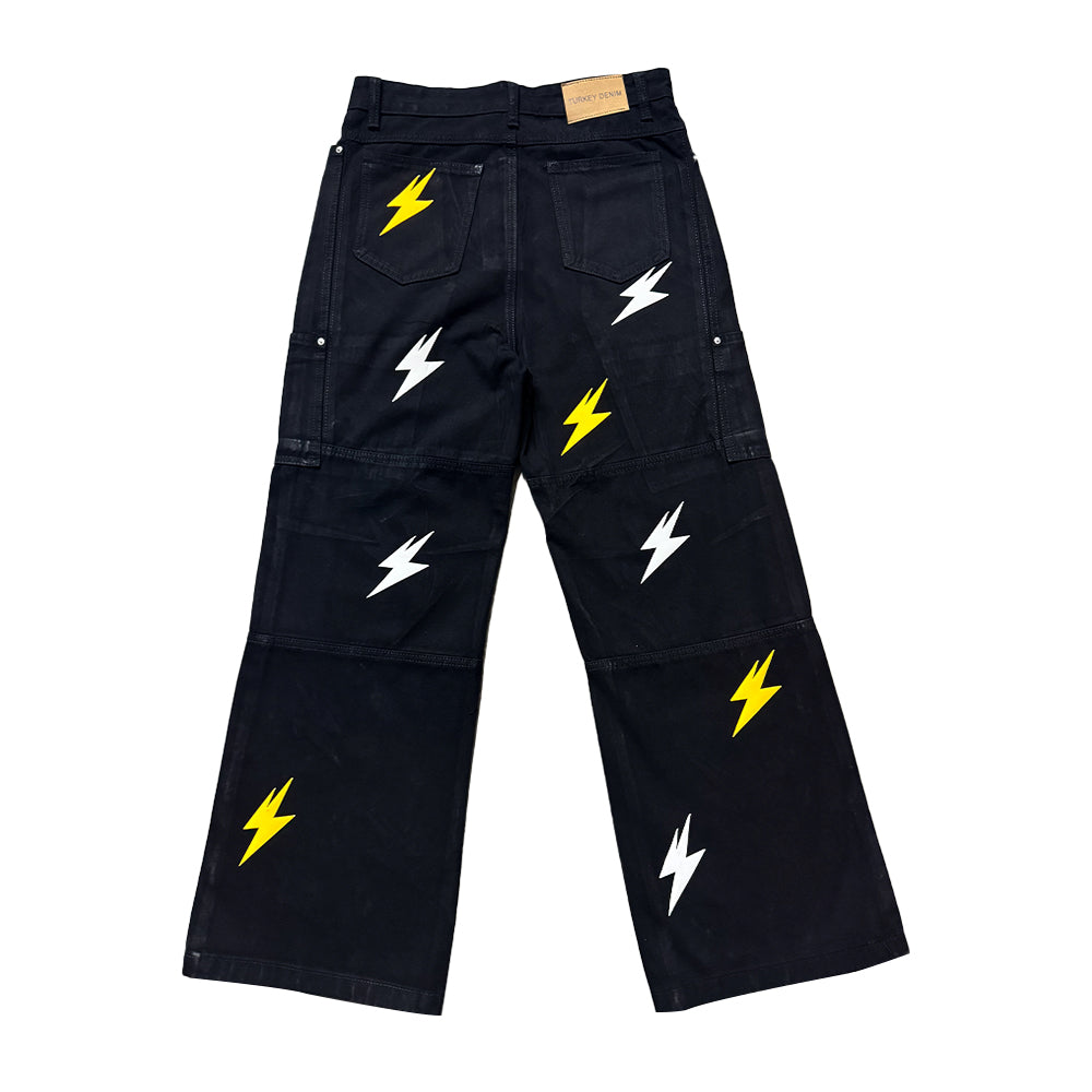 6Kull Light luxury Lightning Cargo Jeans