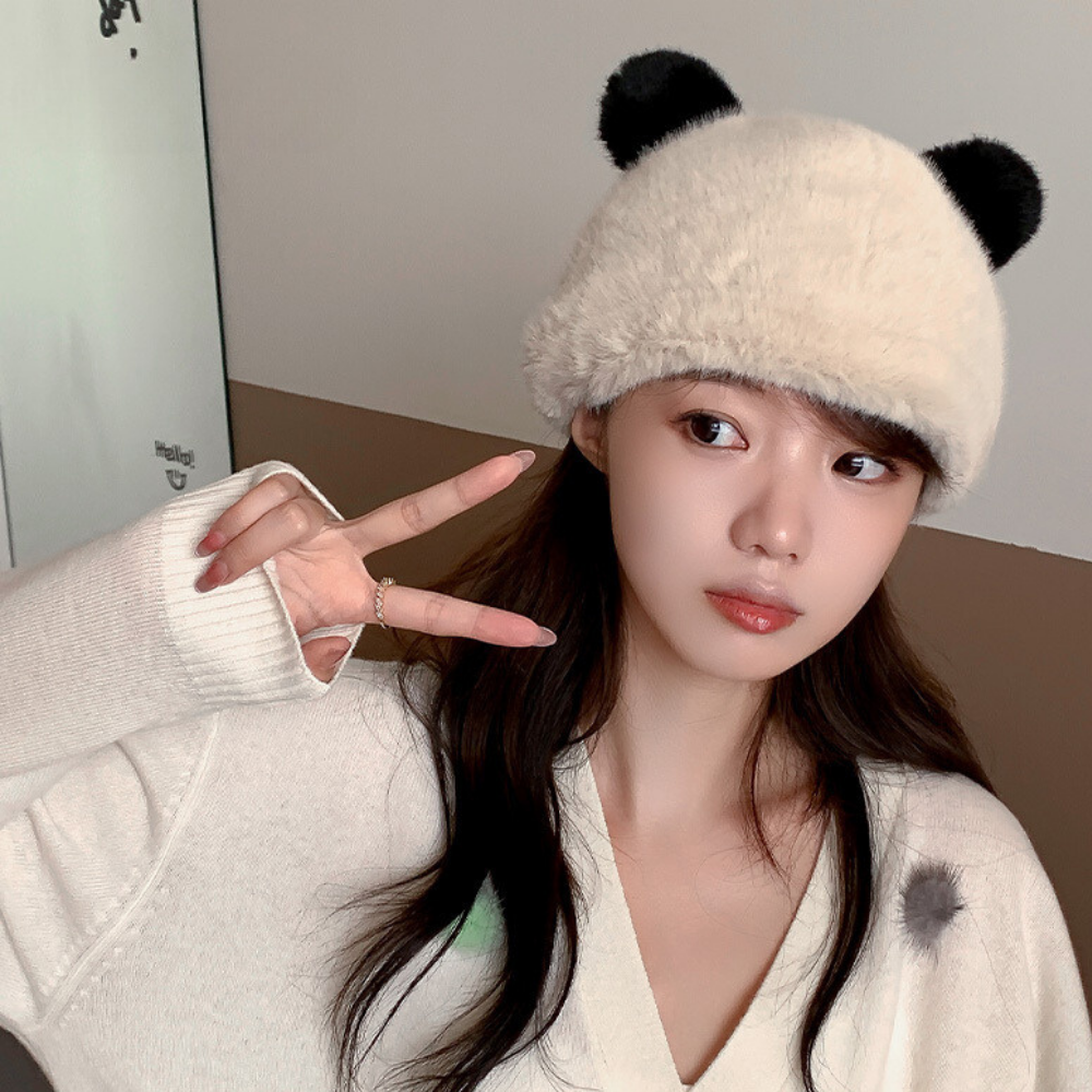 Cute Bear Ears Plush Hat