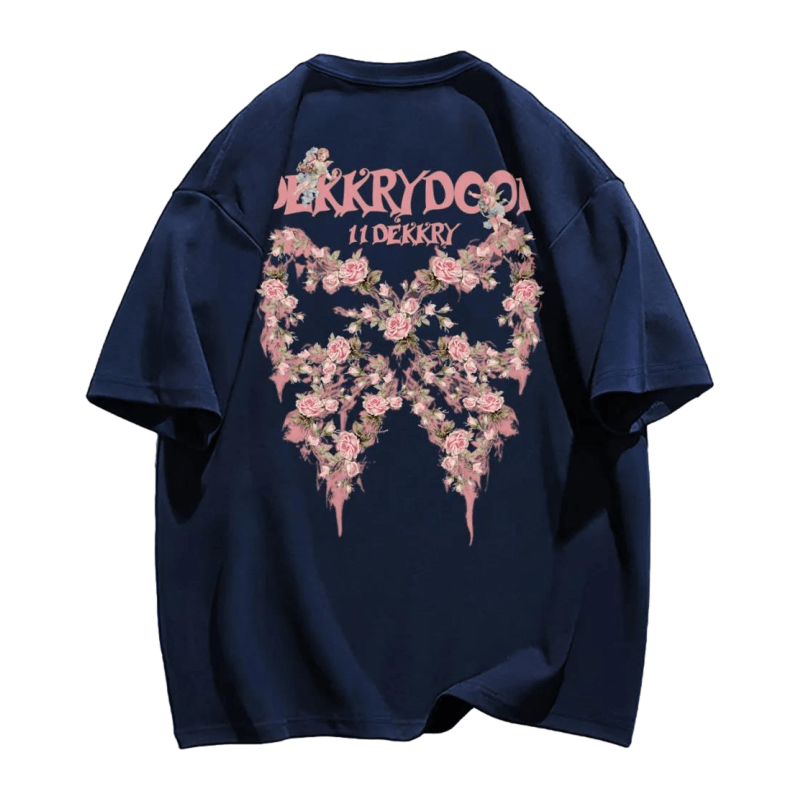 Crush Skull | Urban Flower Butterfly Graphic T-shirt