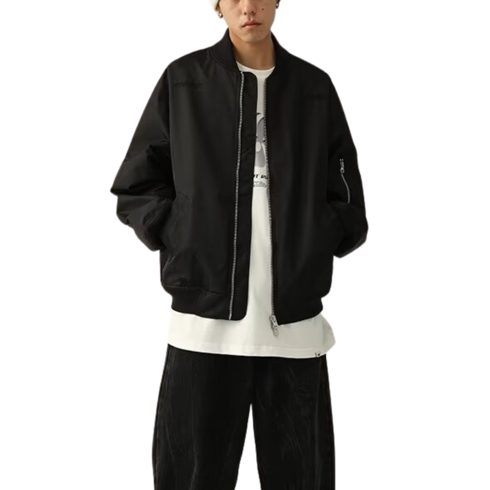 Japanese Plain Letter Embroidered Jacket