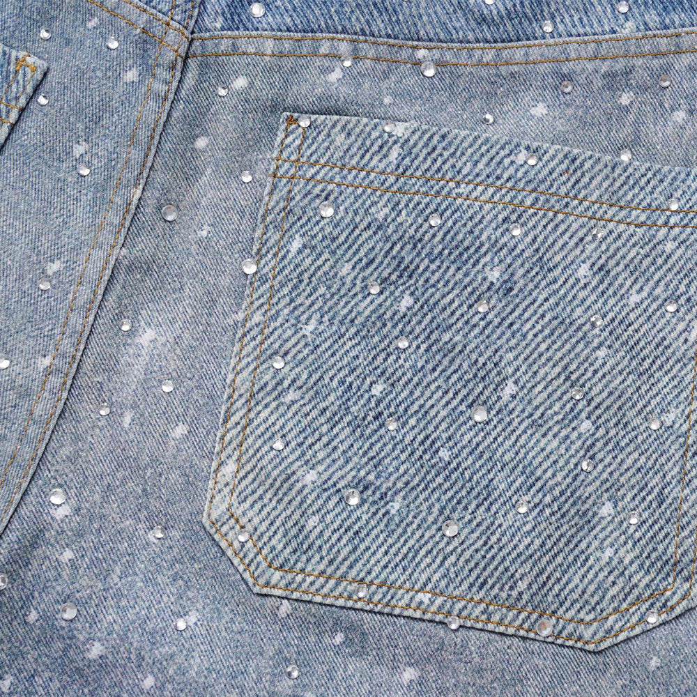 LoopStone Rhinestone Baggy Jeans