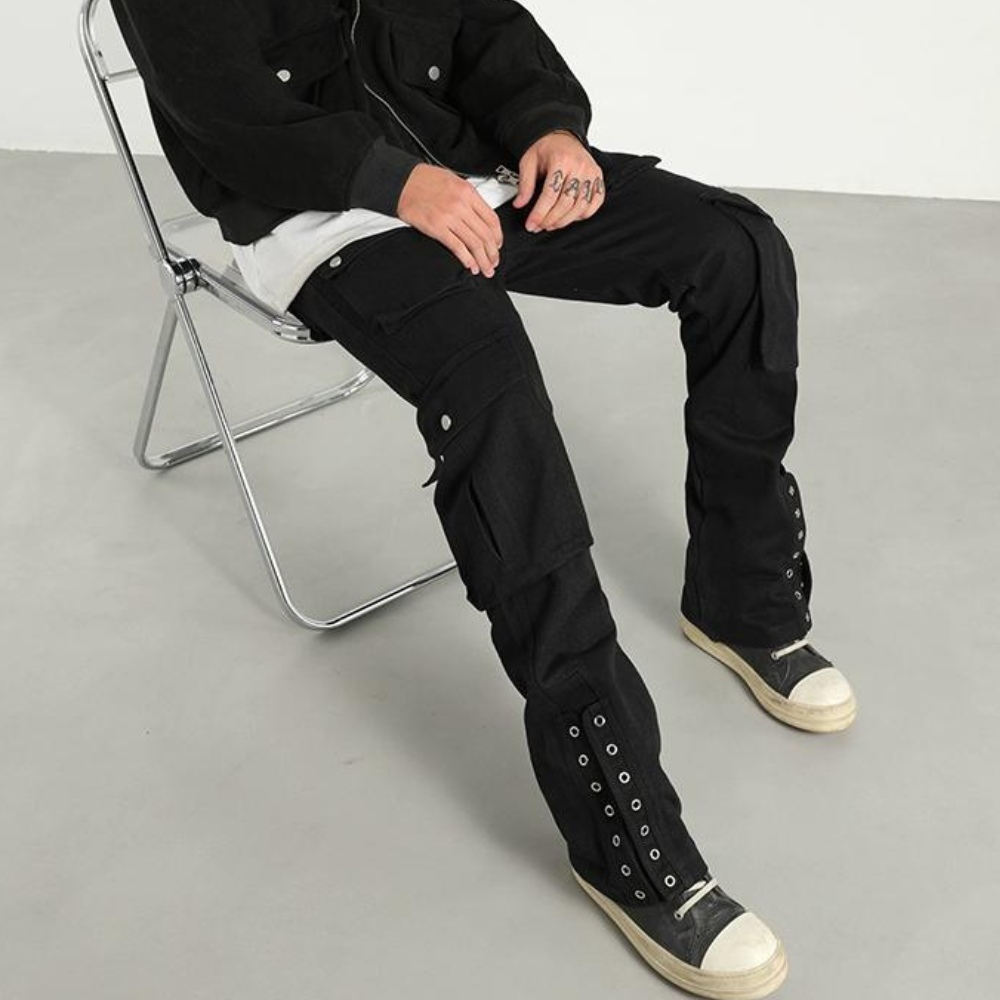 High Street Multi-Pocket Buttoned Cargo Pants