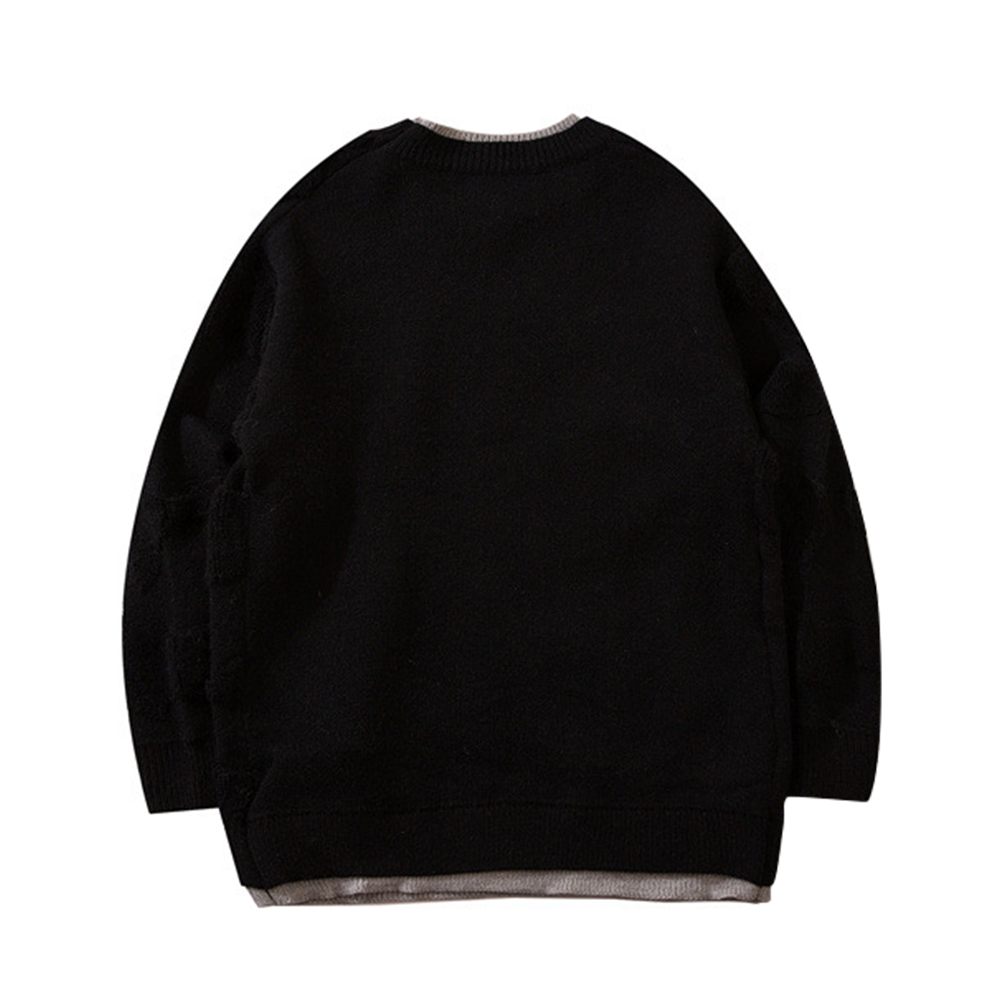 Soft Dolphin Base Flower Sweater